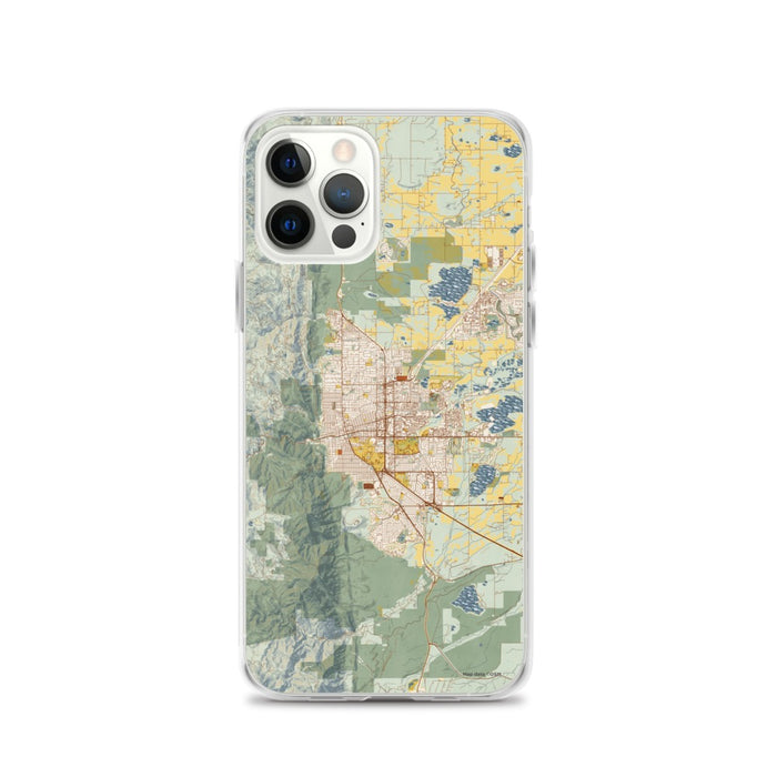 Custom Boulder Colorado Map iPhone 12 Pro Phone Case in Woodblock