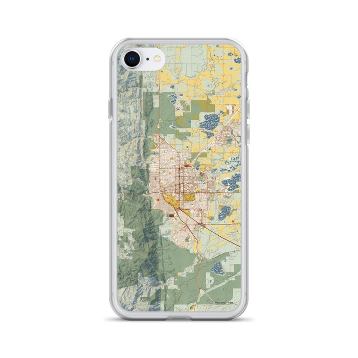 Custom Boulder Colorado Map iPhone SE Phone Case in Woodblock