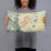 Person holding 20x12 Custom Boulder Colorado Map Throw Pillow in Woodblock