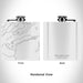 Rendered View of Boulder Lake Wyoming Map Engraving on 6oz Stainless Steel Flask in White