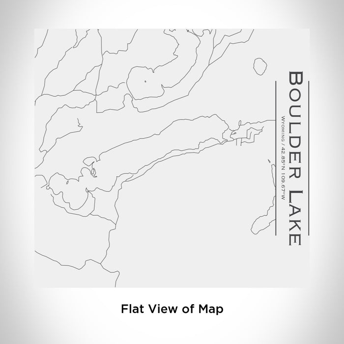 Rendered View of Boulder Lake Wyoming Map Engraving on 17oz Stainless Steel Insulated Tumbler in White