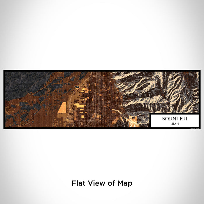 Flat View of Map Custom Bountiful Utah Map Enamel Mug in Ember
