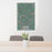 24x36 Bovina New York Map Print Portrait Orientation in Afternoon Style Behind 2 Chairs Table and Potted Plant