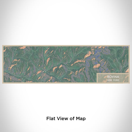 Flat View of Map Custom Bovina New York Map Enamel Mug in Afternoon