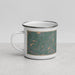 Left View Custom Bovina New York Map Enamel Mug in Afternoon