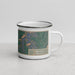 Right View Custom Bovina New York Map Enamel Mug in Afternoon