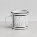 Left View Custom Bovina New York Map Enamel Mug in Classic