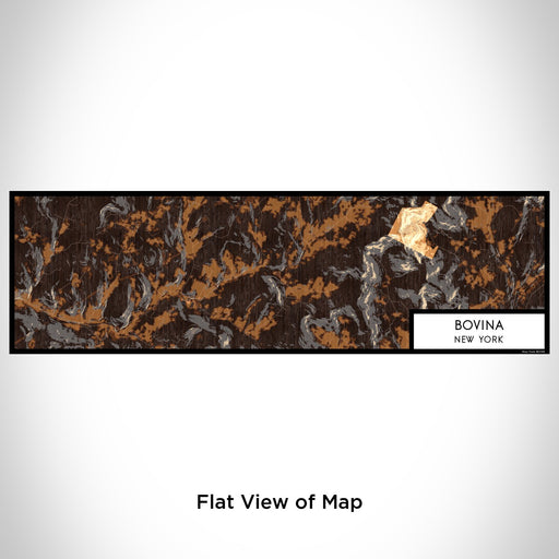 Flat View of Map Custom Bovina New York Map Enamel Mug in Ember