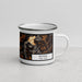Right View Custom Bovina New York Map Enamel Mug in Ember