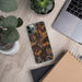 Custom Bovina New York Map Phone Case in Ember on Table with Laptop and Plant