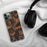 Custom Bovina New York Map Phone Case in Ember on Table with Black Headphones