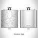 Rendered View of Bovina New York Map Engraving on 6oz Stainless Steel Flask