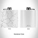Rendered View of Bovina New York Map Engraving on 6oz Stainless Steel Flask in White