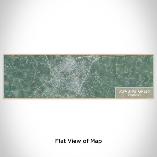 Flat View of Map Custom Bowling Green Kentucky Map Enamel Mug in Afternoon