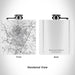 Rendered View of Bowling Green Kentucky Map Engraving on 6oz Stainless Steel Flask in White