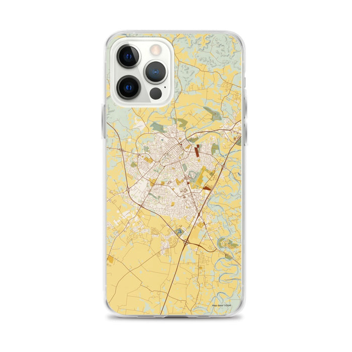 Custom Bowling Green Kentucky Map iPhone 12 Pro Max Phone Case in Woodblock