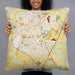 Person holding 22x22 Custom Bowling Green Kentucky Map Throw Pillow in Woodblock