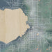 Boyne City Michigan Map Print in Afternoon Style Zoomed In Close Up Showing Details