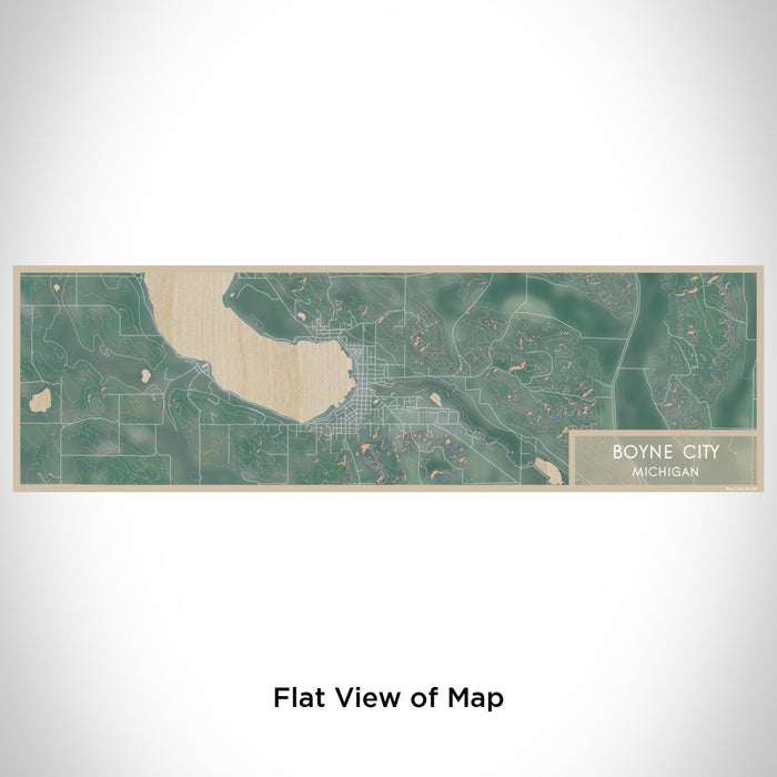 Flat View of Map Custom Boyne City Michigan Map Enamel Mug in Afternoon