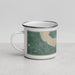 Left View Custom Boyne City Michigan Map Enamel Mug in Afternoon