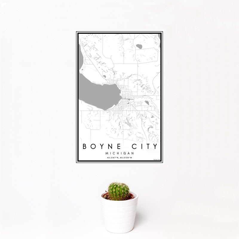 Boyne City Michigan Map Print in Classic — JACE Maps