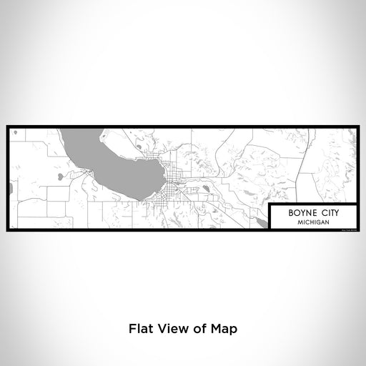 Flat View of Map Custom Boyne City Michigan Map Enamel Mug in Classic