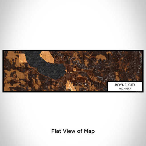 Flat View of Map Custom Boyne City Michigan Map Enamel Mug in Ember