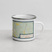 Right View Custom Boyne City Michigan Map Enamel Mug in Woodblock