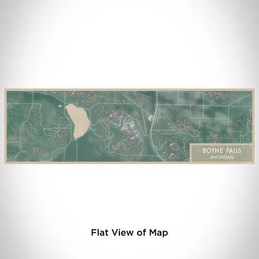 Flat View of Map Custom Boyne Falls Michigan Map Enamel Mug in Afternoon