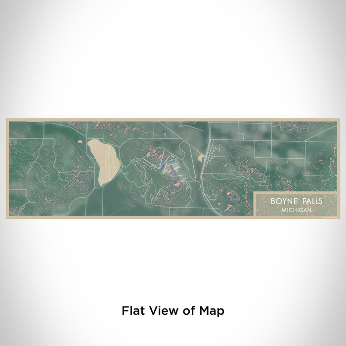 Flat View of Map Custom Boyne Falls Michigan Map Enamel Mug in Afternoon