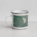 Left View Custom Boyne Falls Michigan Map Enamel Mug in Afternoon
