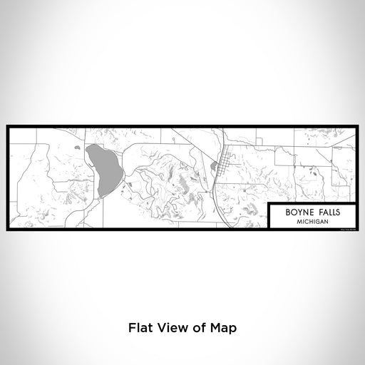 Flat View of Map Custom Boyne Falls Michigan Map Enamel Mug in Classic