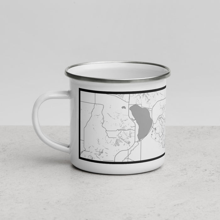 Left View Custom Boyne Falls Michigan Map Enamel Mug in Classic
