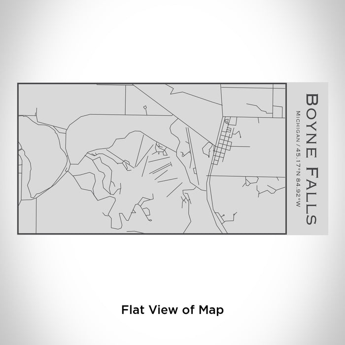 Rendered View of Boyne Falls Michigan Map Engraving on 17oz Stainless Steel Insulated Cola Bottle