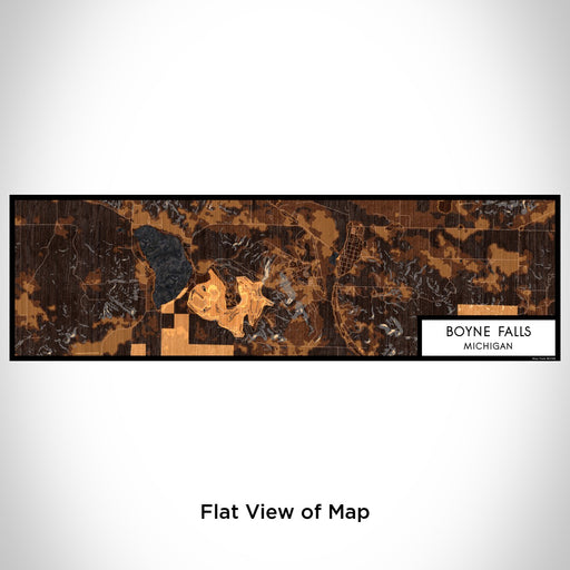 Flat View of Map Custom Boyne Falls Michigan Map Enamel Mug in Ember
