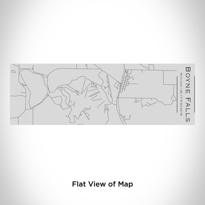 Rendered View of Boyne Falls Michigan Map Engraving on 10oz Stainless Steel Insulated Cup with Sipping Lid