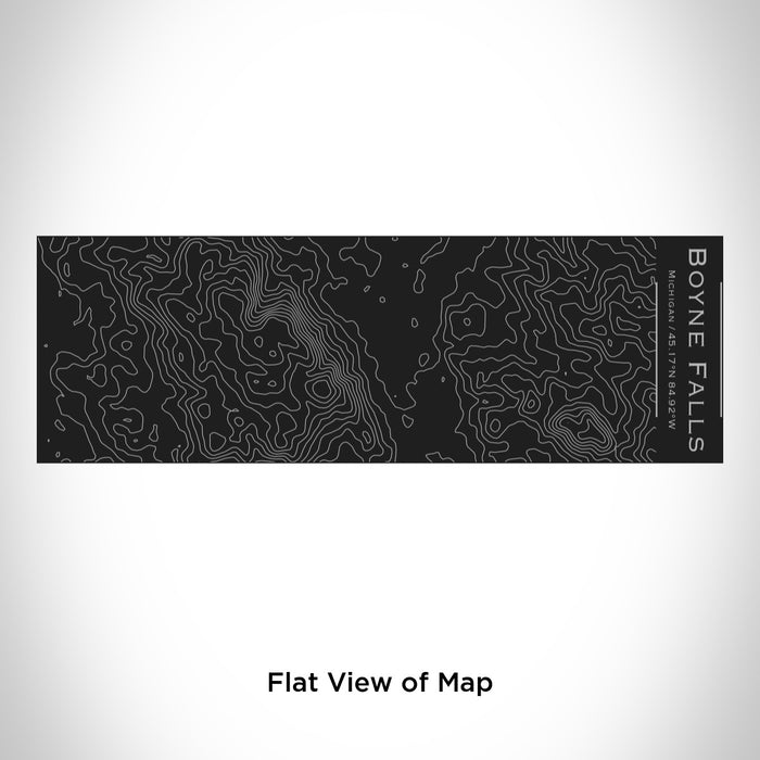 Rendered View of Boyne Falls Michigan Map Engraving on 10oz Stainless Steel Insulated Cup with Sliding Lid in Black