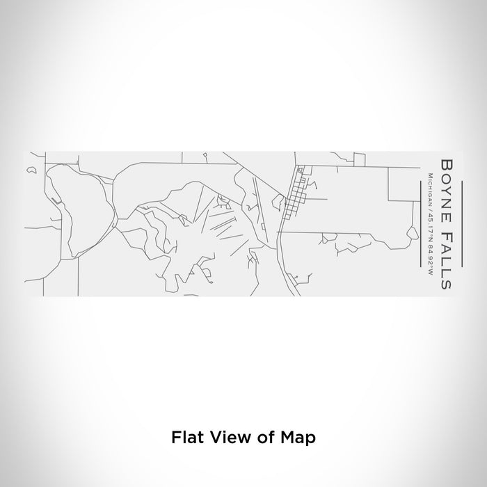 Rendered View of Boyne Falls Michigan Map Engraving on 10oz Stainless Steel Insulated Cup with Sliding Lid in White