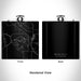 Rendered View of Boyne Falls Michigan Map Engraving on 6oz Stainless Steel Flask in Black