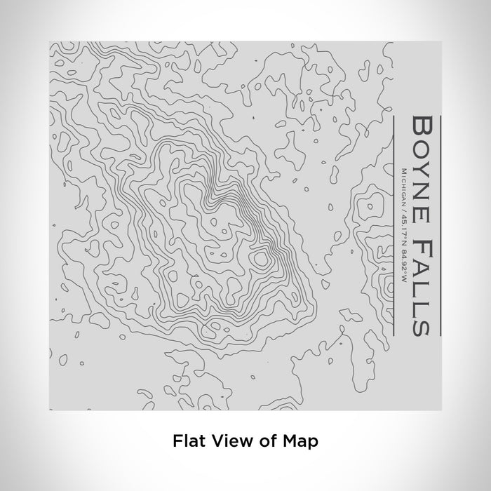 Rendered View of Boyne Falls Michigan Map Engraving on 17oz Stainless Steel Insulated Tumbler