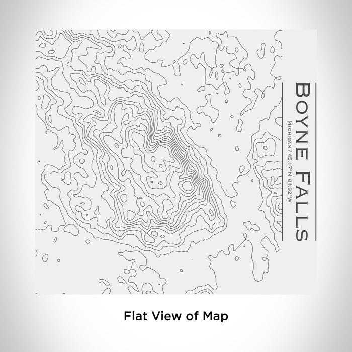 Rendered View of Boyne Falls Michigan Map Engraving on 17oz Stainless Steel Insulated Tumbler in White