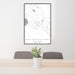 24x36 Boyne Mountain Resort Michigan Map Print Portrait Orientation in Classic Style Behind 2 Chairs Table and Potted Plant
