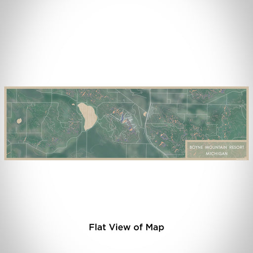 Flat View of Map Custom Boyne Mountain Resort Michigan Map Enamel Mug in Afternoon