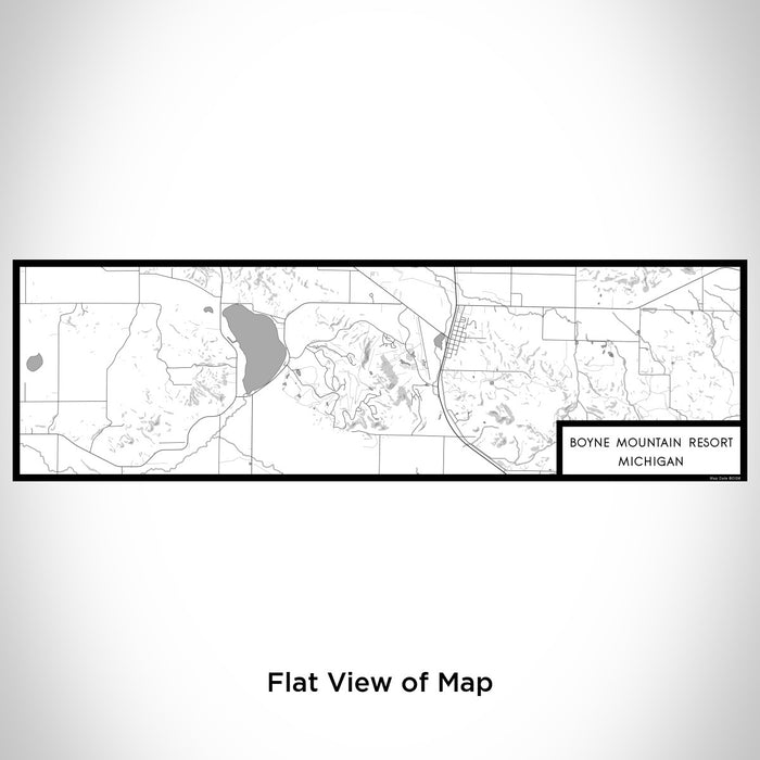 Flat View of Map Custom Boyne Mountain Resort Michigan Map Enamel Mug in Classic