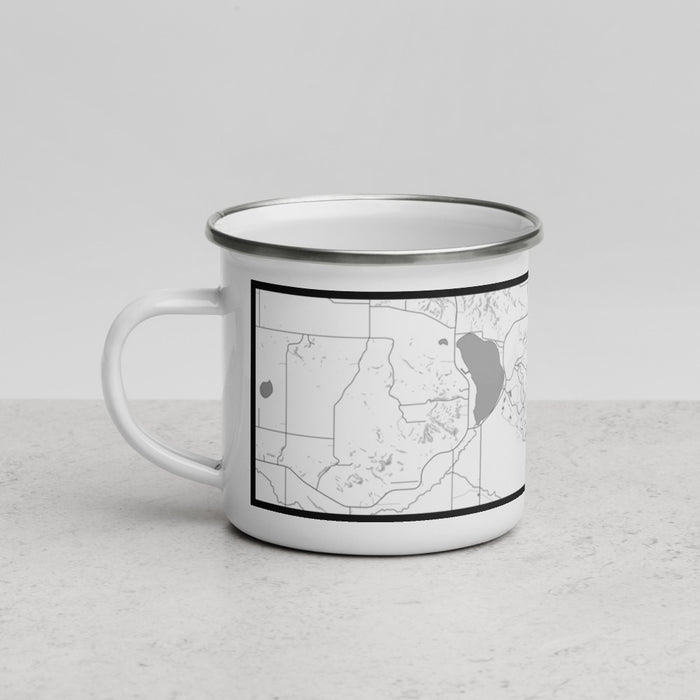 Left View Custom Boyne Mountain Resort Michigan Map Enamel Mug in Classic