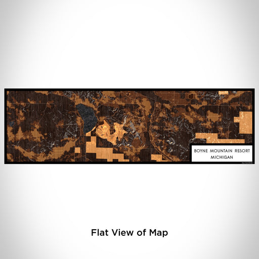 Flat View of Map Custom Boyne Mountain Resort Michigan Map Enamel Mug in Ember