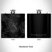 Rendered View of Boyne Mountain Resort Michigan Map Engraving on 6oz Stainless Steel Flask in Black