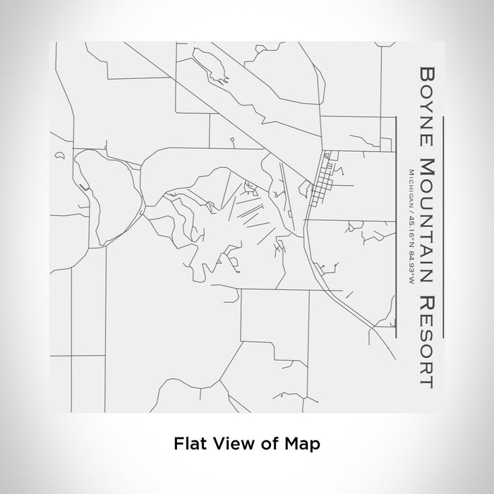Rendered View of Boyne Mountain Resort Michigan Map Engraving on 17oz Stainless Steel Insulated Tumbler in White