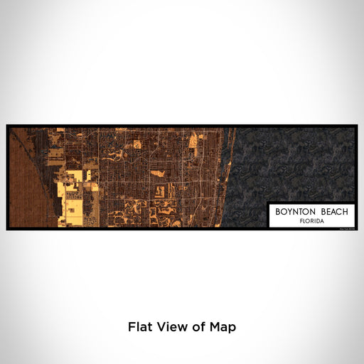 Flat View of Map Custom Boynton Beach Florida Map Enamel Mug in Ember