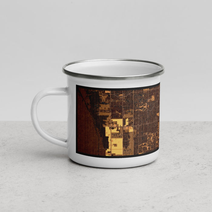 Left View Custom Boynton Beach Florida Map Enamel Mug in Ember